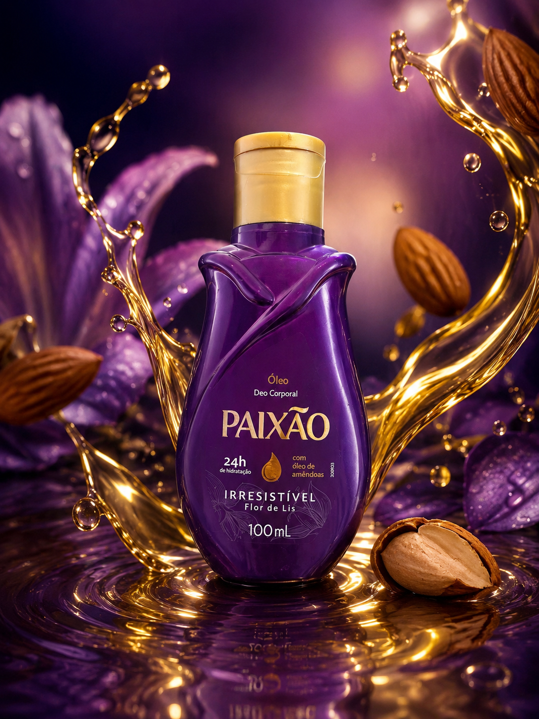🌸 Huile corporelle parfumé PAIXÃO – Hydratation 24h (100ml)🌸