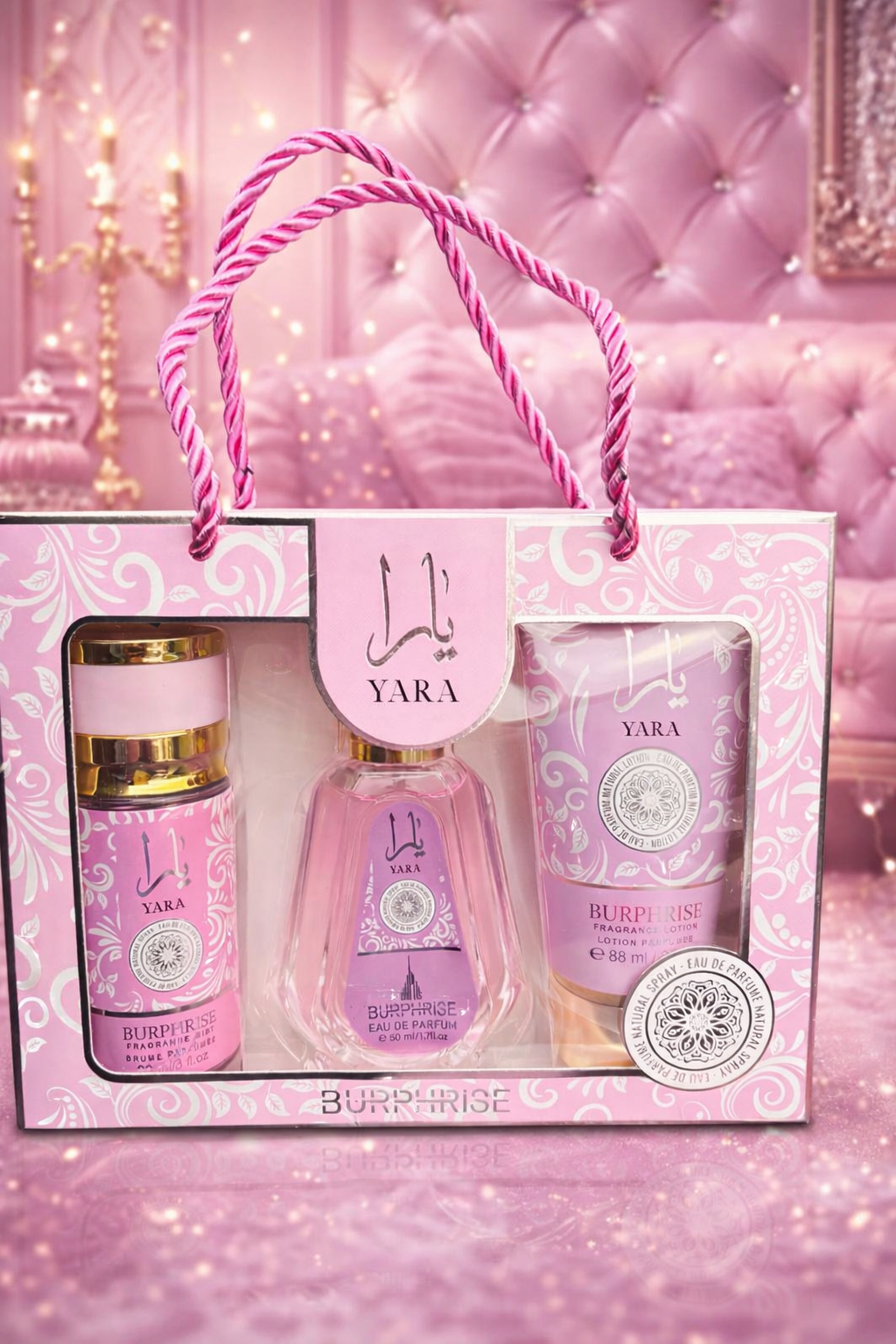 🌸 Coffret Yara – Lattafa | Set parfum & soins parfumés🌸