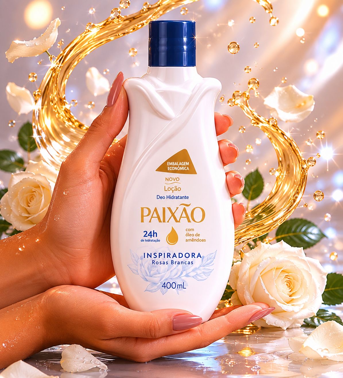 🌸 Crème corporelle parfumé PAIXÃO – Hydratation 24h (400ml)🌸