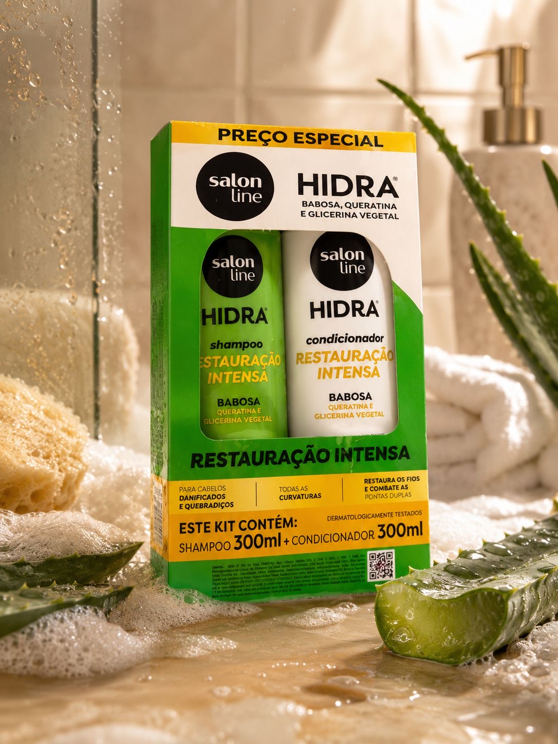 Salon Line Hidra Aloe vera, kératine et glycérine végétale💚💛🖤🤍