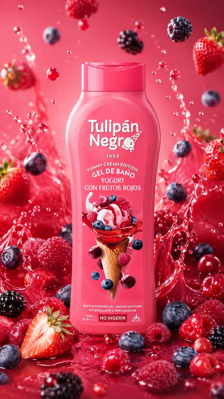 Gel douche Tulipan Négro🩷❤️💛🧡