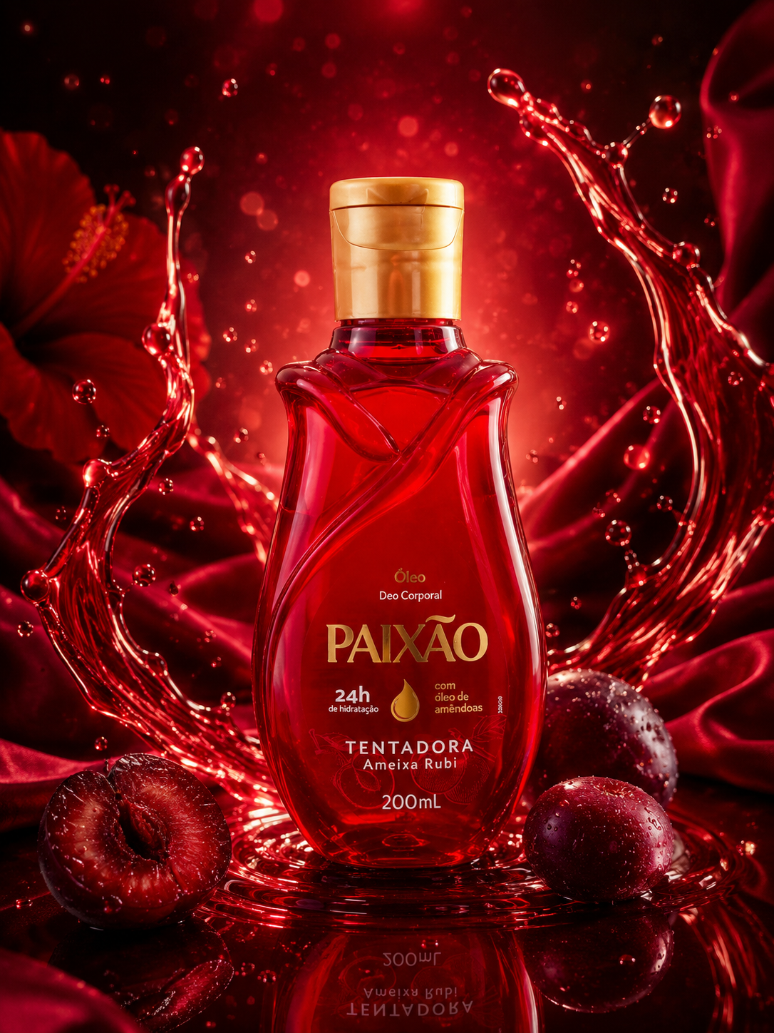 🌸 Huile corporelle parfumé PAIXÃO – Hydratation 24h (200ml)🌸