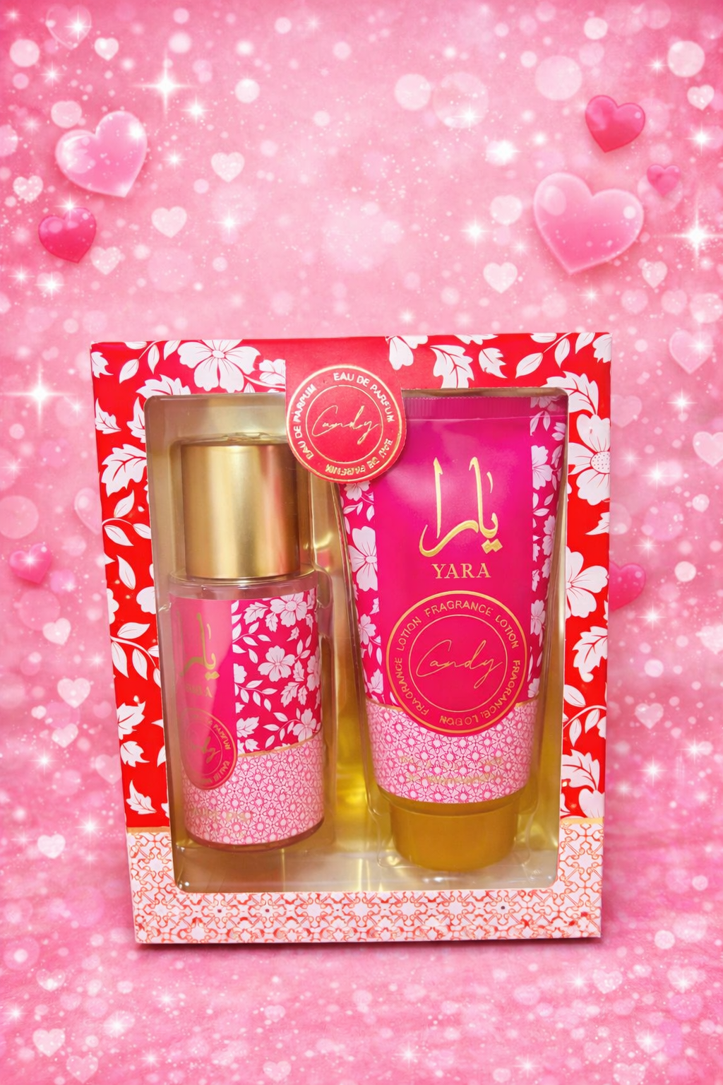 🌸 Coffret Parfum Yara Candy – Parfum & Lotion Parfumée🌸💗