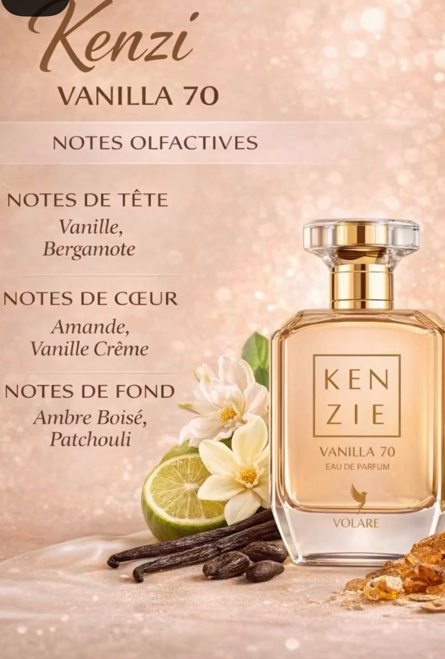 Kenzie Vanilla 70 – Eau de Parfum 100 ml💛🤍