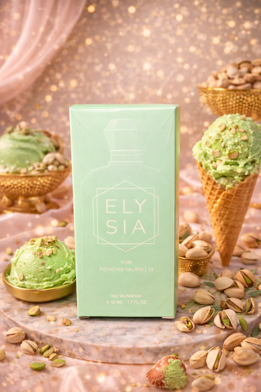 🌿 Parfum ELYSIA – YUM Pistachio Gelato | Eau de Parfum 50ml💚🤍