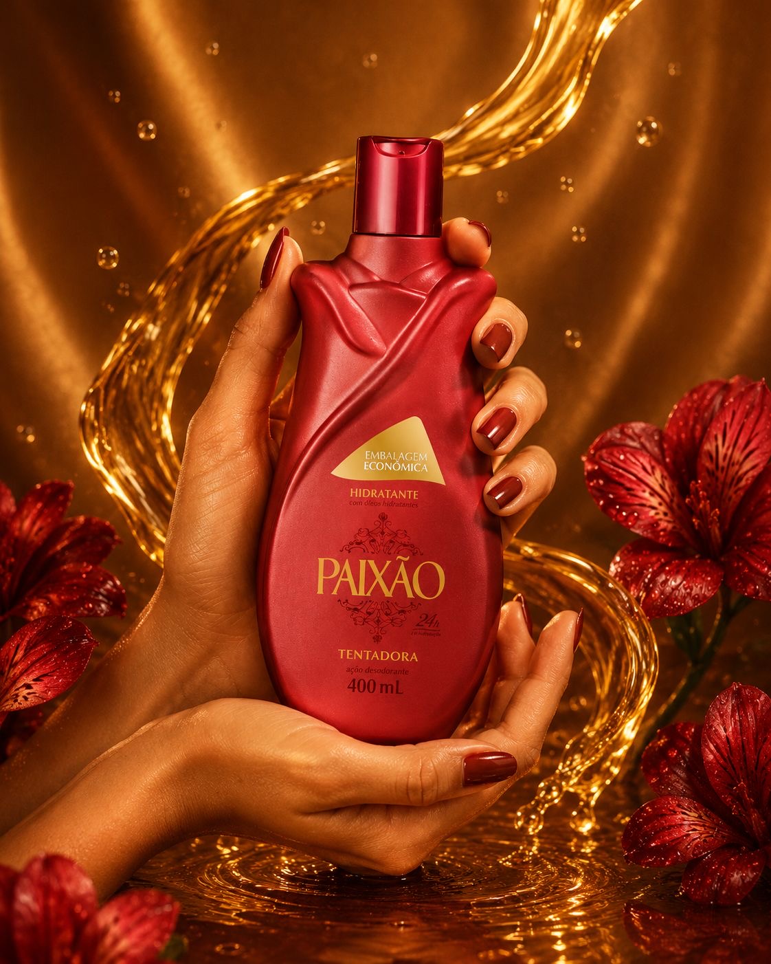 🌸 Crème corporelle parfumé PAIXÃO – Hydratation 24h (400ml)🌸
