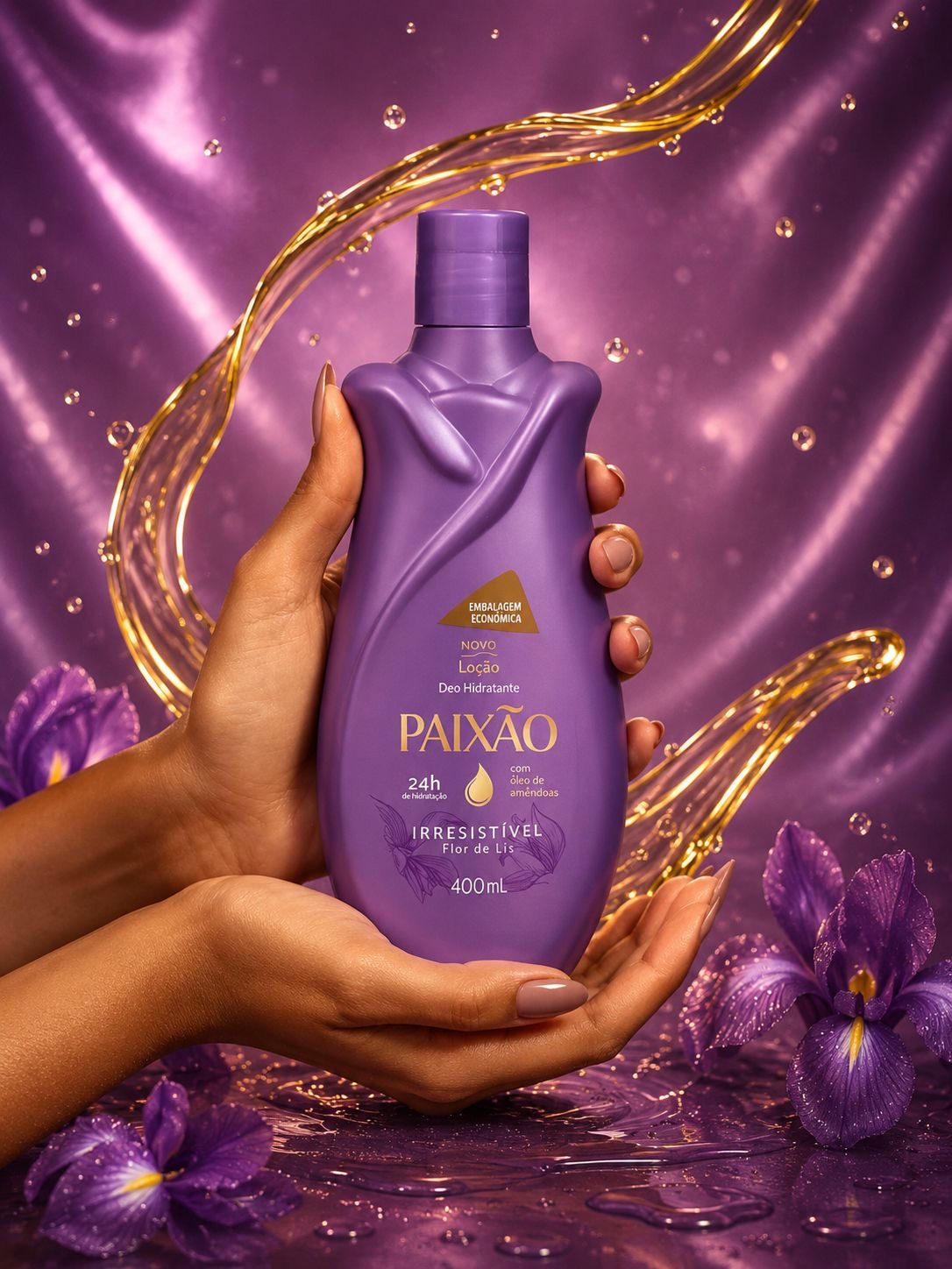 🌸 Crème corporelle parfumé PAIXÃO – Hydratation 24h (400ml)🌸