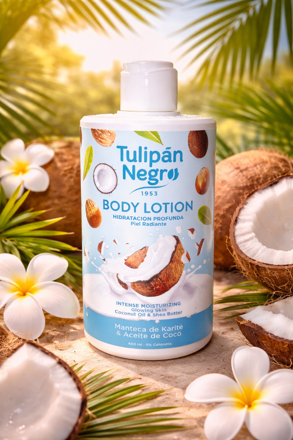 Lotion Corps Tulipán Negro – Noix de Coco & Beurre de Karité✨🥥