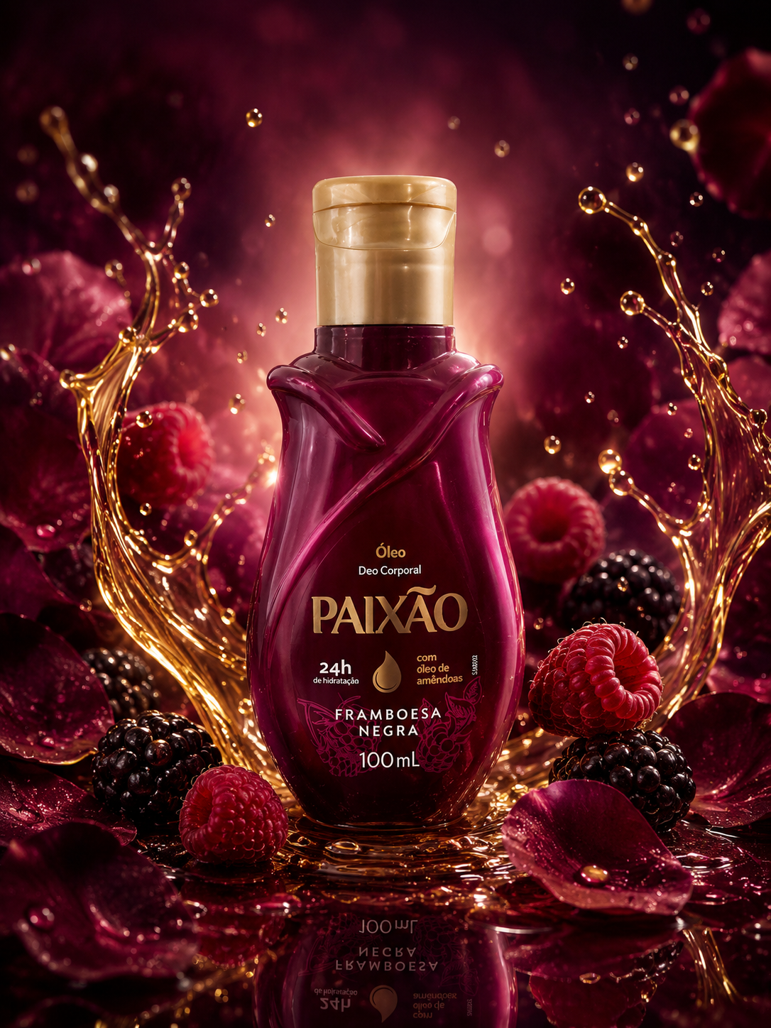 🌸 Huile corporelle parfumé PAIXÃO – Hydratation 24h (100ml)🌸